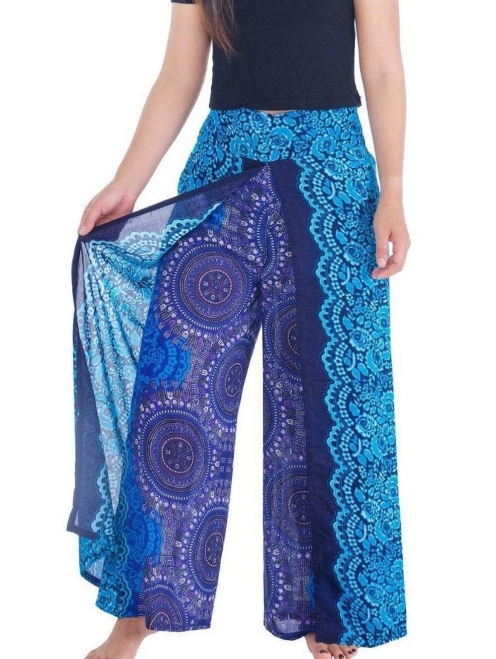 Wide Leg Wrap Harem Style Palazzo Pants XL